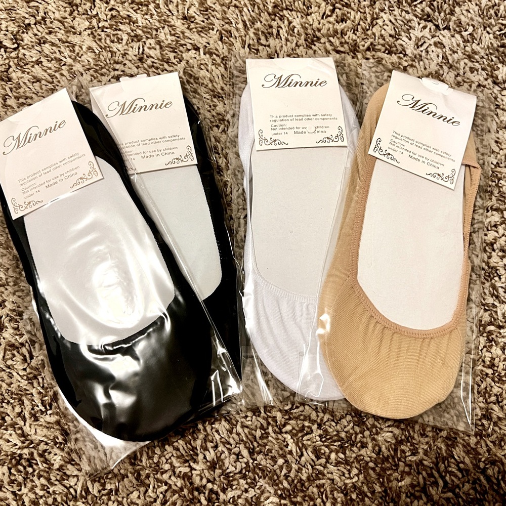 NWT No Show Slip Socks - 4 pack